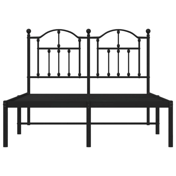 Estrutura de cama com cabeceira 120x200 cm metal preto M 5