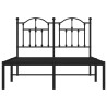 Estructura de cama con cabecero metal negro 120x200 cm 5
