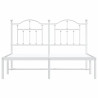 Estructura de cama con cabecero metal blanca 140x200 cm 5