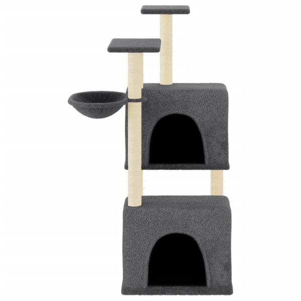 Árvore p/ gatos c/ postes arranhadores sisal 122cm cinza-escuro M 3