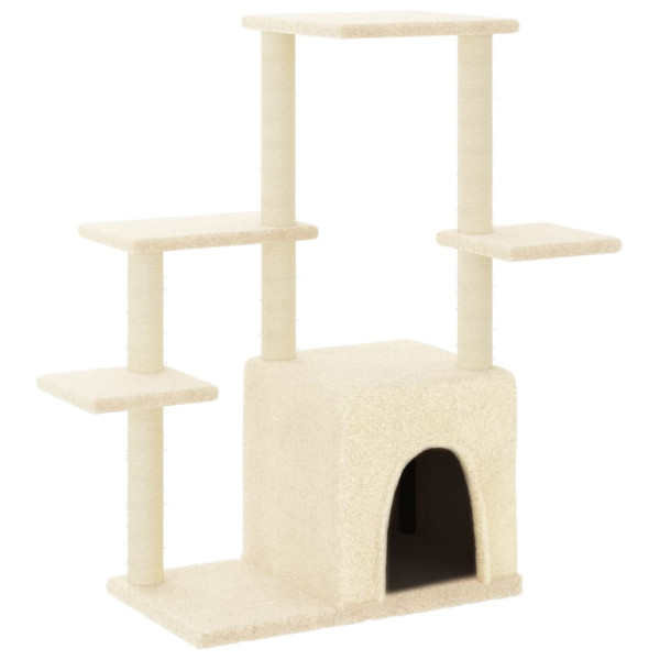 Árvore para gatos c/ postes arranhadores sisal 97.5 cm creme M 2