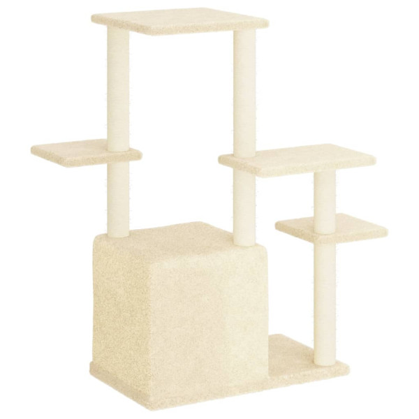 Árvore para gatos c/ postes arranhadores sisal 97.5 cm creme M 5