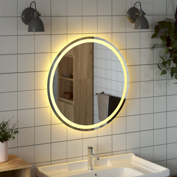 Espejo de baño LED redondo 70 cm M 3