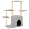 Árvore p/ gatos c/ postes arranhadores sisal 97.5cm cinza-claro 1