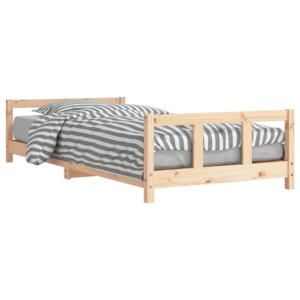 Estructura de cama para niños madera maciza de pino 90x200 cm M 2