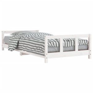 Estrutura de cama infantil 90x200 cm pinho maciço branco H