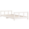 Estrutura de cama infantil 90x200 cm pinho maciço branco 3