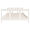 Estrutura de cama infantil 90x200 cm pinho maciço branco 4