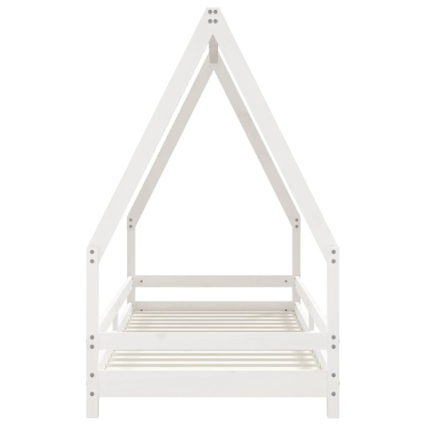 Estructura de cama para niños madera de pino blanco 90x200 cm M 4