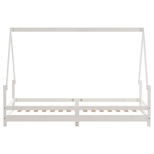 Estrutura de cama infantil 90x200 cm pinho maciço branco M 5