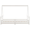 Estructura de cama para niños madera de pino blanco 90x200 cm 5