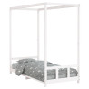 Estrutura de cama infantil 90x200 cm pinho maciço branco 2