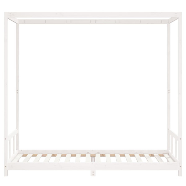 Estrutura de cama infantil 90x200 cm pinho maciço branco M 4
