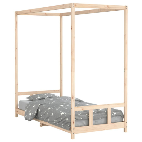 Estructura de cama para niños madera maciza de pino 90x200 cm M 2