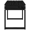 Banco de jardín madera maciza de pino negro 80x38x45 cm 4