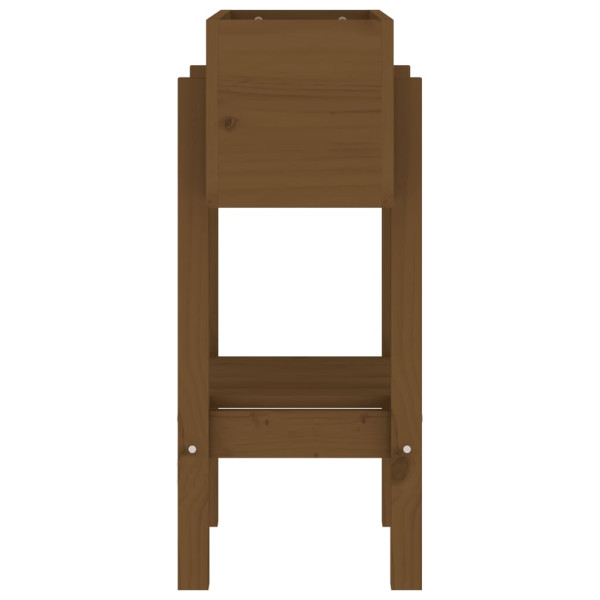Jardinera madera maciza de pino marrón miel 62x30x69 cm M 5