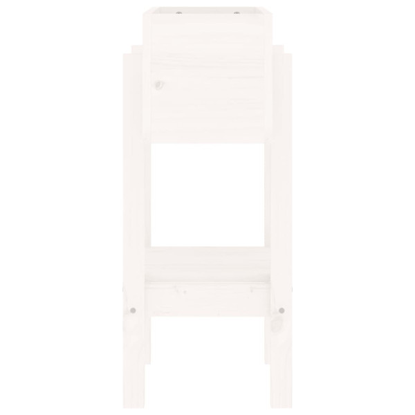 Vaso/floreira de jardim 62x30x69 cm pinho maciço branco M 5