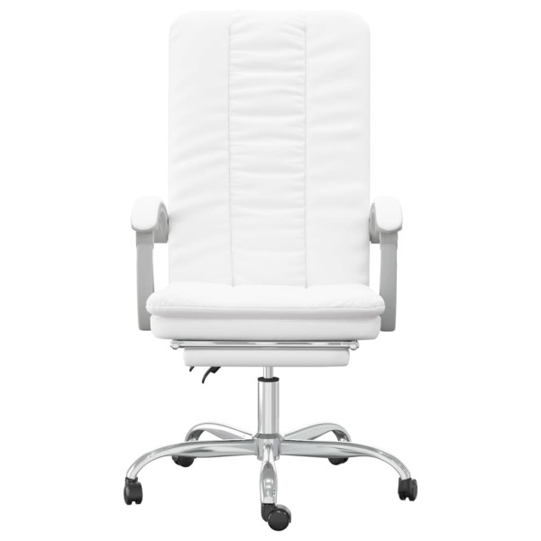Silla de oficina reclinable cuero sintético blanco M 3