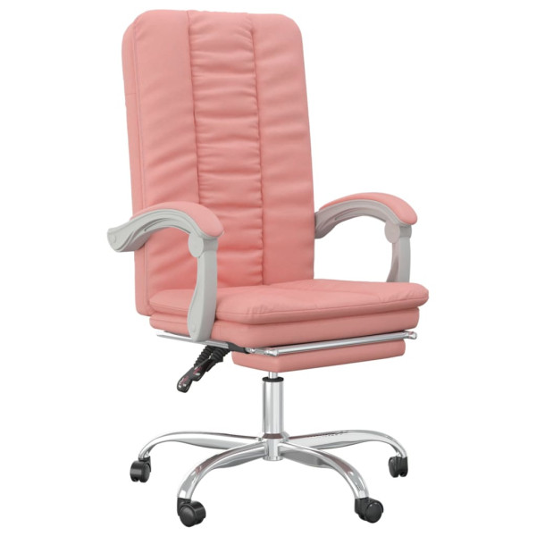 Silla de oficina reclinable cuero sintético rosa M 2