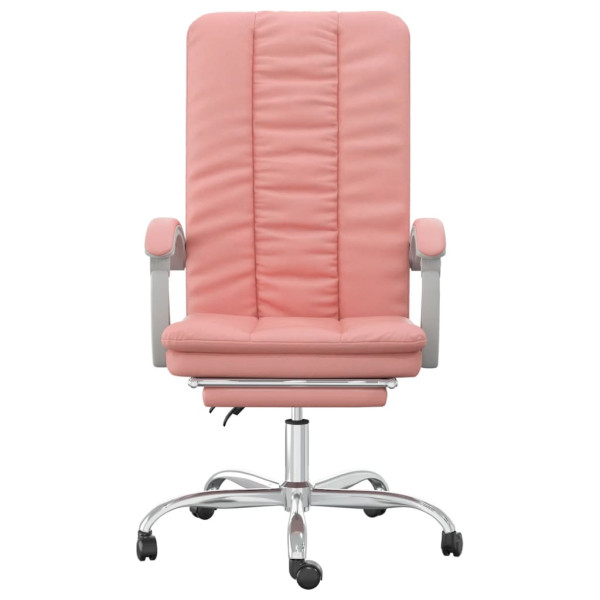 Silla de oficina reclinable cuero sintético rosa M 3
