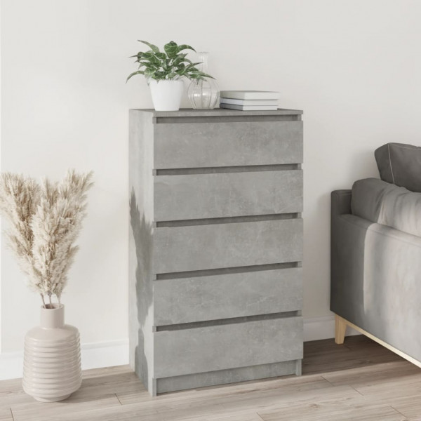 Cajonera de madera contrachapada gris hormigón 60x36x103 cm D