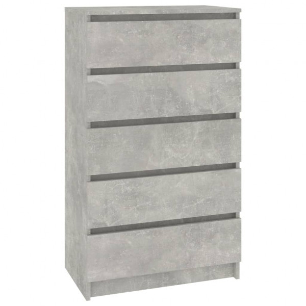 Cajonera de madera contrachapada gris hormigón 60x36x103 cm M 2