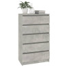 Cajonera de madera contrachapada gris hormigón 60x36x103 cm 4