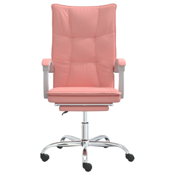 Silla de oficina reclinable cuero sintético rosa M 3