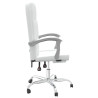 Silla de oficina reclinable cuero sintético blanco 4