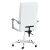 Silla de oficina reclinable cuero sintético blanco 5