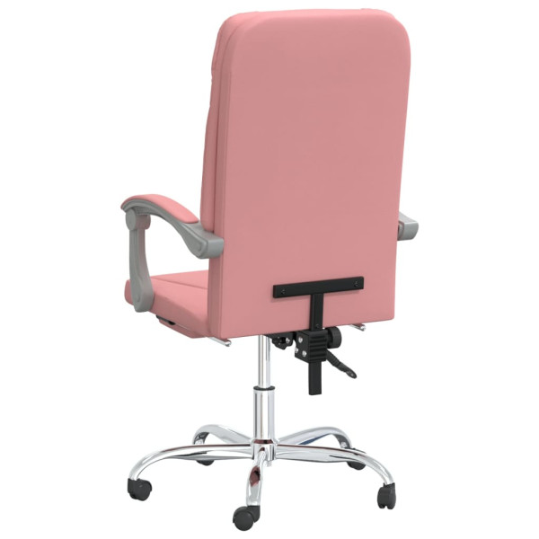 Silla de oficina reclinable cuero sintético rosa M 5
