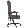 Silla de oficina reclinable masaje cuero sintético gris 4