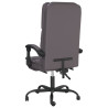 Silla de oficina reclinable masaje cuero sintético gris 5