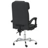 Silla de oficina reclinable masaje cuero sintético negro 5