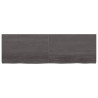 Encimera de baño madera maciza tratada gris oscuro 160x50x6 cm 3
