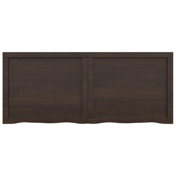 Bancada p/ WC 120x50x(2-4)cm madeira tratada maciça castanho M 4