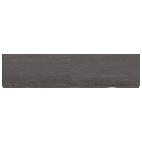 Encimera de baño madera maciza tratada gris oscuro 160x40x4 cm M 3