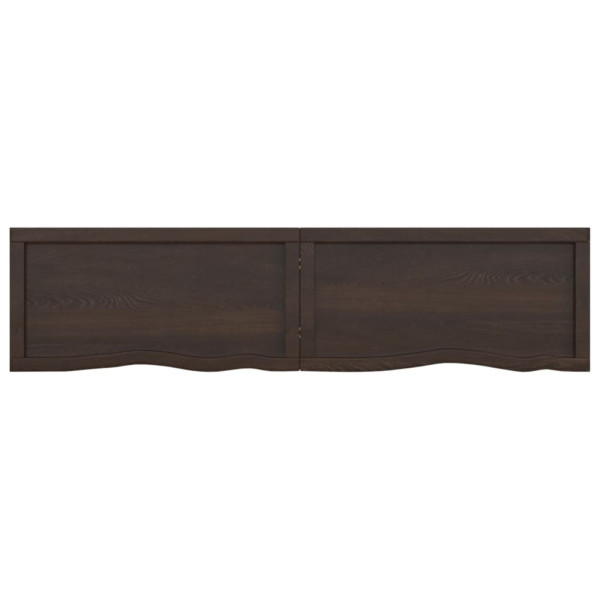 Bancada p/ WC 160x40x(2-4)cm madeira tratada maciça castanho M 4