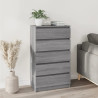 Cajonera de madera contrachapada gris Sonoma 60x36x103 cm 1