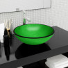 Lavabo de vidrio templado verde 42x14 cm 1