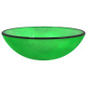 Lavabo de vidrio templado verde 42x14 cm 2