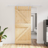 Puerta corredera con herrajes madera maciza de pino 90x210 cm 1