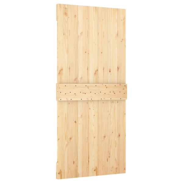 Puerta corredera con herrajes madera maciza de pino 100x210 cm M 4