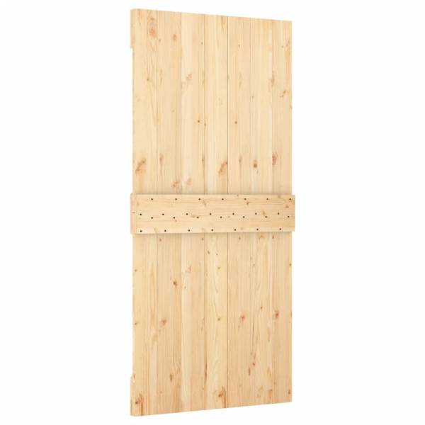Puerta corredera con herrajes madera maciza de pino 90x210 cm M 5