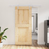 Puerta corredera con herrajes madera maciza de pino 90x210 cm 1