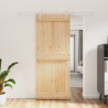 Puerta corredera con herrajes madera maciza de pino 85x210 cm 1