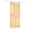 Puerta corredera con herrajes madera maciza de pino 95x210 cm 2