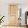 Puerta corredera con herrajes madera maciza de pino 90x210 cm 1