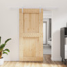 Puerta corredera con herrajes madera maciza de pino 95x210 cm 1