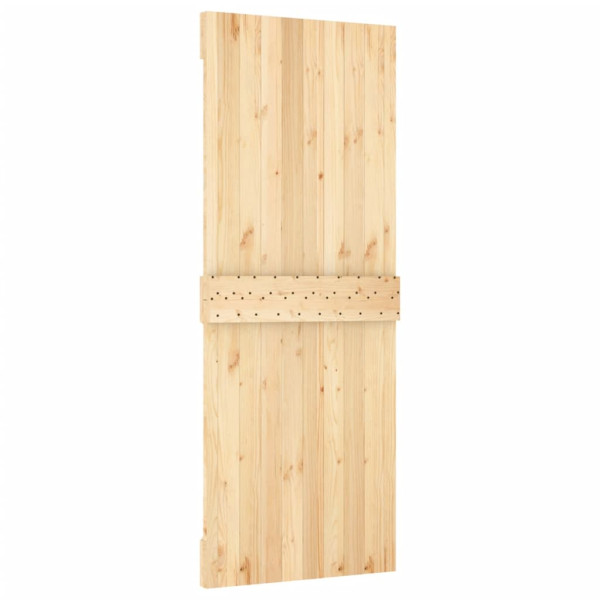 Puerta corredera con herrajes madera maciza de pino 80x210 cm M 4